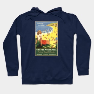 Vintage Travel Australia Ad | The Beaches Are Calling Hoodie